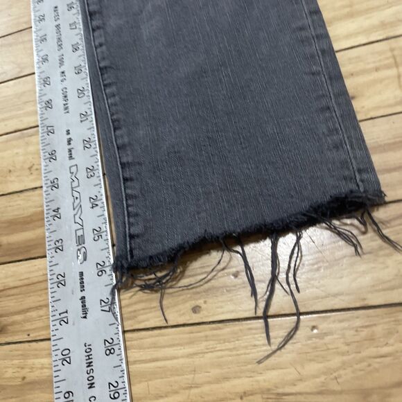 Good American Classic Jeans Women 10 30 Black GCRH25TFT Raw Hem Skinny High Rise - Picture 11 of 16